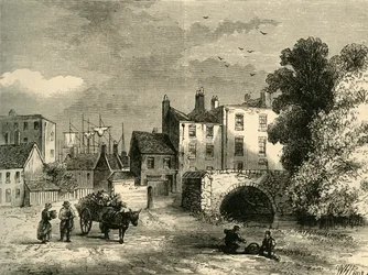 Mill Pond Bridge, em 1826, c1878.