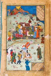 Miniatura de Yusuf e Zalikha Lenda de José e esposa de Potifar por Jami