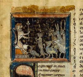 Miniatura do Le Roman de Renart, século XIII.