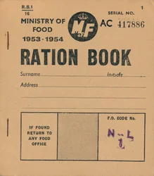 Livro de Rações do Ministério da Alimentação, 1953-1954