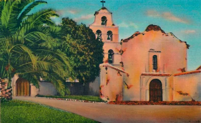 Missão San Diego De Alcala. Fundada em 1769, Califórnia, c1941