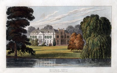 Mitcham Grove, Surrey, sede de Henry Hoare, c1827