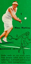 Sra. Mathieu - Backhand Drive, c1935.