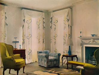Sala de manhã na casa do Sr. Vestey na 9 Templewood Avenue, Hampstead, Londres, 1932