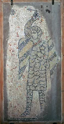 Mosaico de um cruzado da quarta Cruzada, século XIII