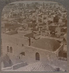 Bairro muçulmano de Jerusalém, da Escola de inglês, c1900