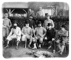 Monte Edgcumbe, foto de grupo com Edward VII, c1882