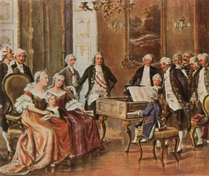 Mozart toca para a imperatriz Maria Teresa, 1 de outubro de 1762, 1936