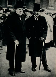 Chamberlain e Churchill, 23 de fevereiro de 1940, 1945.