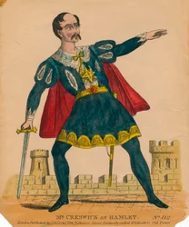 Sr. Creswick como Hamlet, 1849.