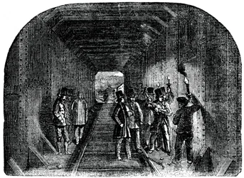 Sr. Stephenson colocando o último rebite, 1886