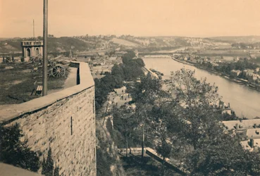 Namur. Torre de Vigia e Torre Confluente de Sambre e Meuse, c1900