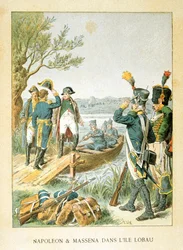 Napoleão e Massena na ilha de Lobau, maio de 1809, século XIX