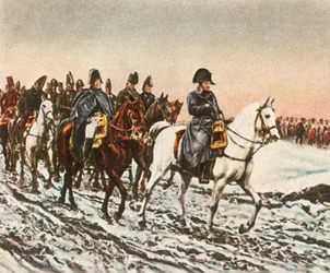 Napoleão recua para Berezina, 1812, 1936.