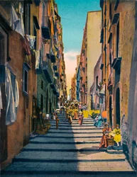 Nápoles - Pallonetti Santa Lúcia, c1900.