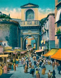 Nápoles - Porta Capuana, c1900.