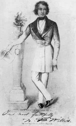 Nathaniel Parker Willis 1806-1867, autor, poeta e editor americano, século XIX 1908