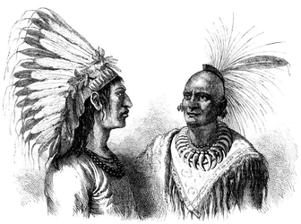 Guerreiros nativos americanos, c1880