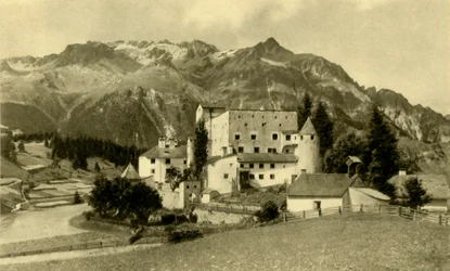 Castelo de Naudersberg, Nauders, Áustria, c1935.