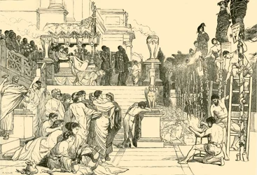 Neros Torches - queima de cristãos em Roma, 1890.