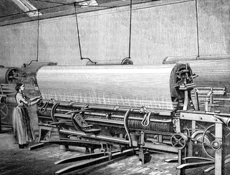 Tear líquido na fábrica Stuarts, c1880