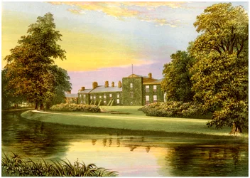 Netherhall, Cumbria, casa da família Pocklington-Senhouse, c1880