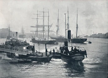 Newcastle-On-Tyne - Vista sobre o Tyne, 1895