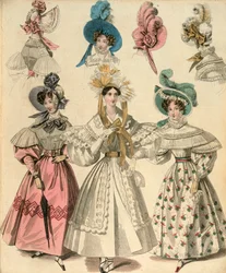 Novas modas de Londres e Paris, c1830-c1840