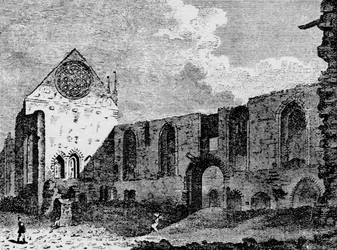Vista noroeste das ruínas do Palácio de Winchester, Southwark, Londres, c1900 1906