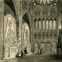 Transepto norte da abadia de Westminster, 1830, 1881.