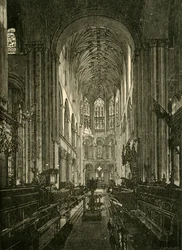 Catedral de Norwich. O coro, olhando para o leste, 1898.