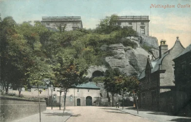 Castelo de Nottingham, final do século XIX e início do século XX.