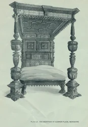 Estrado de carvalho em Cumnor Place, Berkshire, 1915