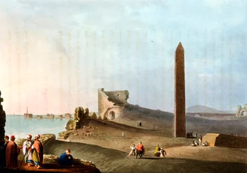 Obeliscos em Alexandria chamados Cleopatras Needles, 1802