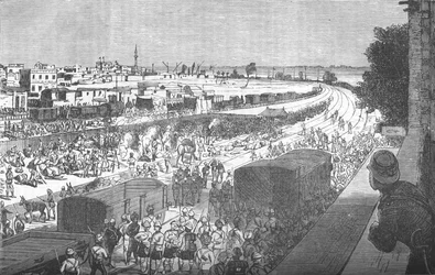 Ocupação de Zagazig, após a Batalha de Tel-El-Kebir, c1882