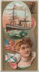 Ocean Steamship Company, da série Ocean and River Steamers N83 para a marca Duke cig..., 1887.