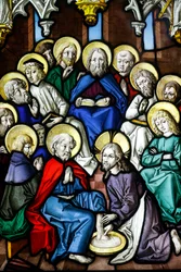 Oeuvre Notre-Dame Museum, Janela de vidro manchado, Cristo Lavando os Pés dos Apóstolos