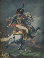 Oficial de carga dos caçadores montados. Guarda Imperial, c1812, 1896.