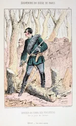 Oficial do Corpo de Silvicultores, Cerco a Paris, Guerra Franco-Prussiana, 1870-1871.
