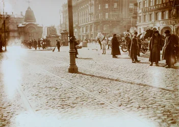 Okhotny Ryad Hunting Row, Moscou, Rússia, 16 de março de 1911