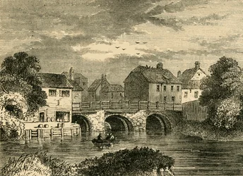 Old Bow Bridge, c1876.