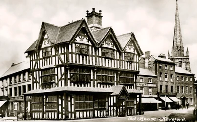 Casa velha, Hereford, Herefordshire, início do século XX
