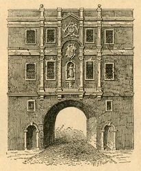 Old Lud Gate, de uma publicação publicada por volta de 1750, 1897.