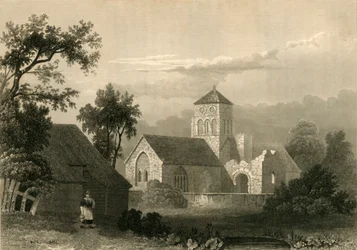 Igreja Velha de Shoreham, 1835.