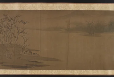Árvores velhas e corvos frios, no estilo da dinastia Zhao Danian, Yuan ou Ming, século XIV.