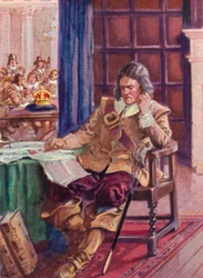 Oliver Cromwell 1599-1658 recusando a Coroa, 1937