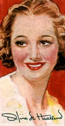 Olivia de Havilland, 1916-, atriz de cinema norte-americana japonesa, século XX