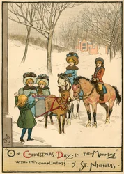 No dia de Natal pela manhã, com os cumprimentos de São Nicolau, 1883.