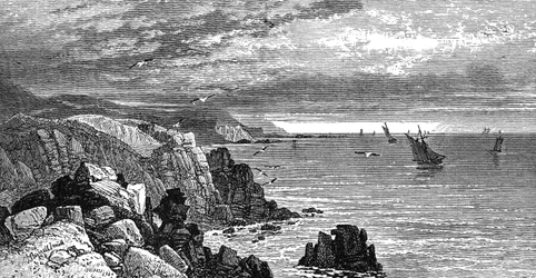 Na costa da Cornualha, 1900