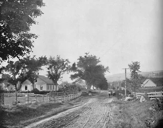 Na estrada para Echo Lake, White Mountains, New Hampshire, c1897.